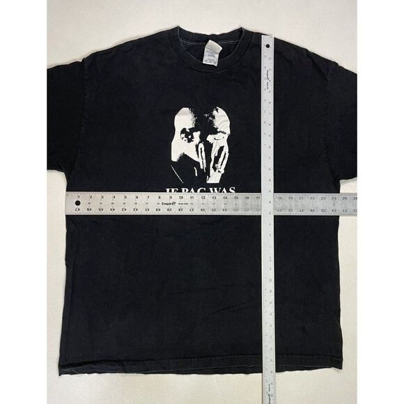 2pac Tupac Shakur If Pac Was Alive Graphic T-shirt Men XXL Black Rap Music - Picture 5 of 5